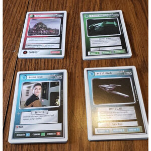 Star Trek CCG The Next Generation TNG Lot Of 40 Original White Border Cards